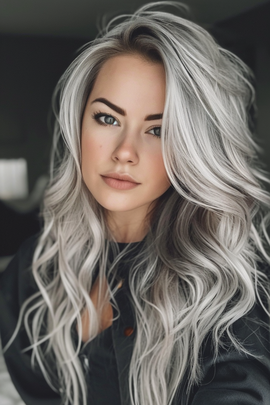 Silver Hair Color Ideas 42