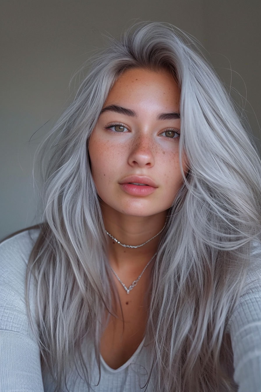 Silver Hair Color Ideas 50