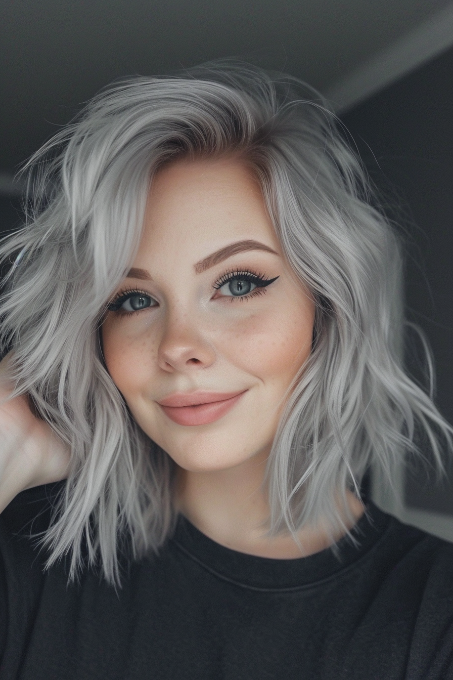 Silver Hair Color Ideas 62