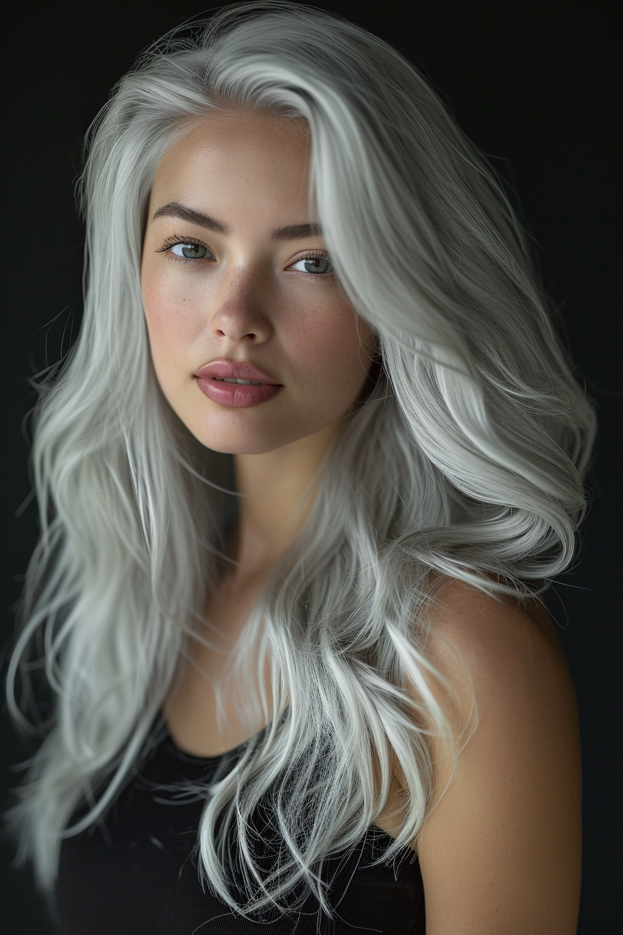 Silver Hair Color Ideas 65
