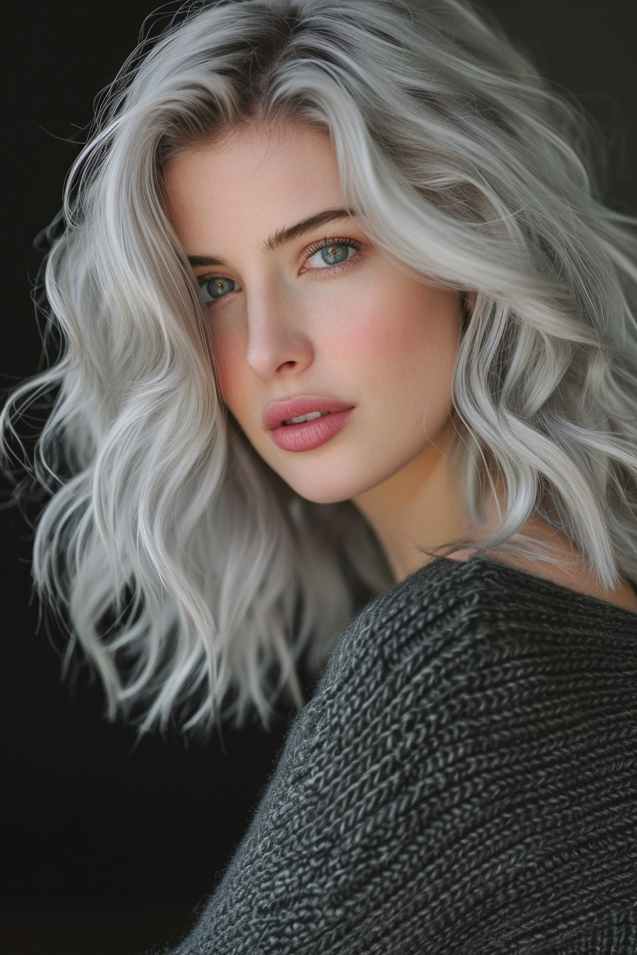 Silver Hair Color Ideas 68