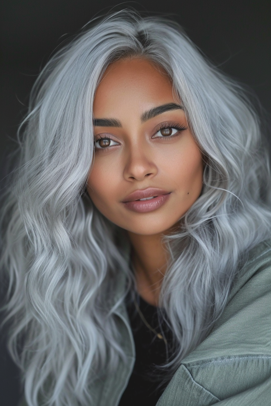 Silver Hair Color Ideas 71