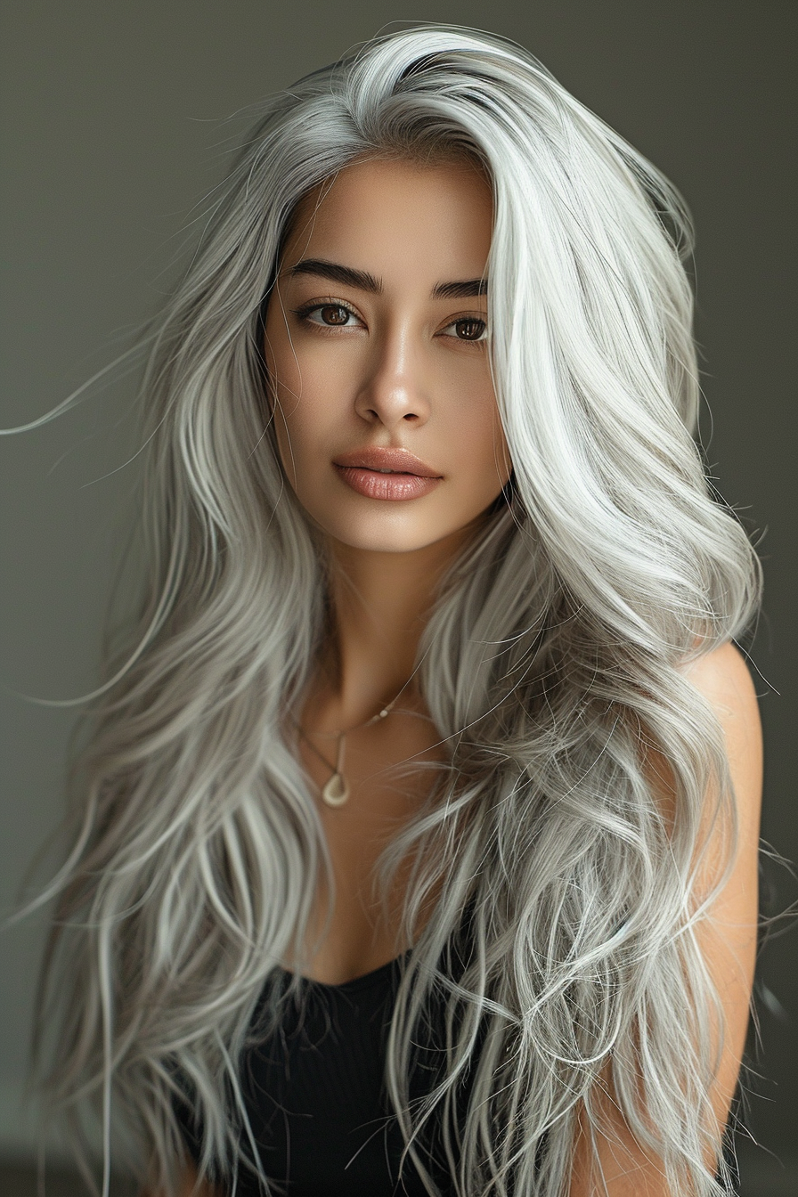 Silver Hair Color Ideas 72