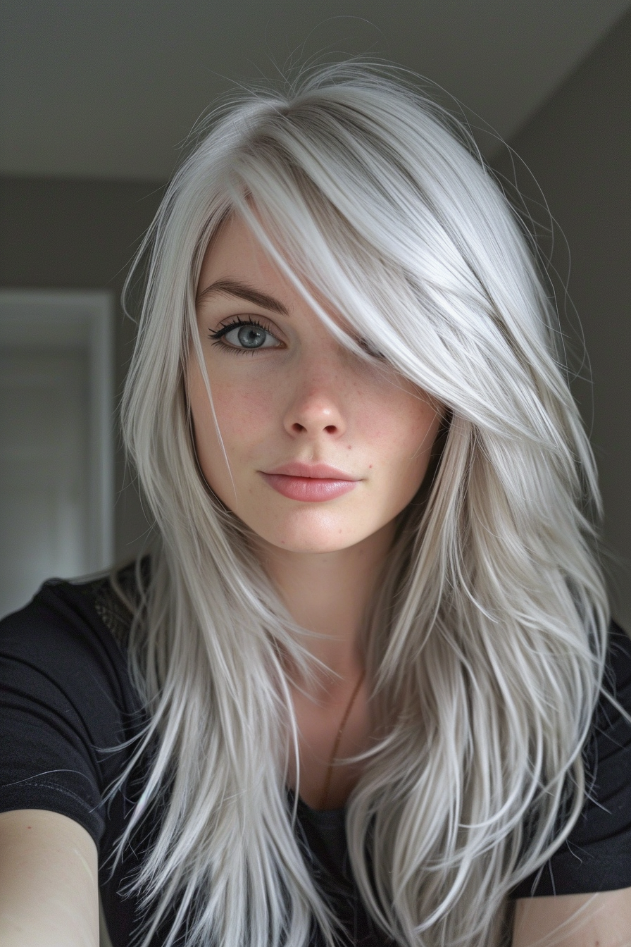 Silver Hair Color Ideas 77