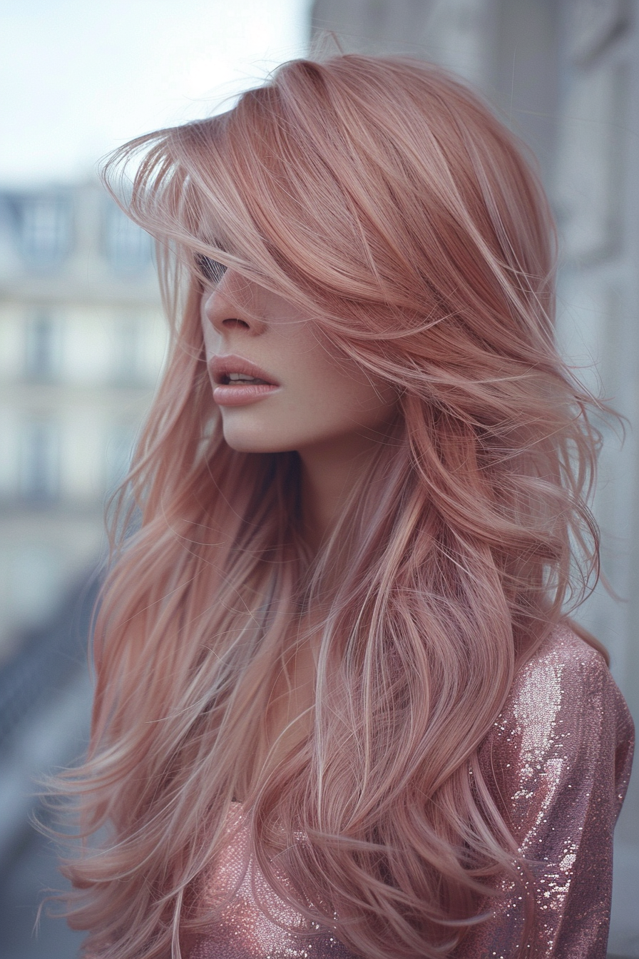 Rose Gold Hair Ideas 21