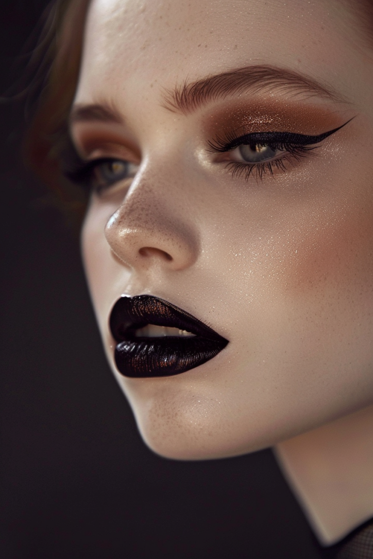 45+ Show-Stealing Black Lipstick Ideas