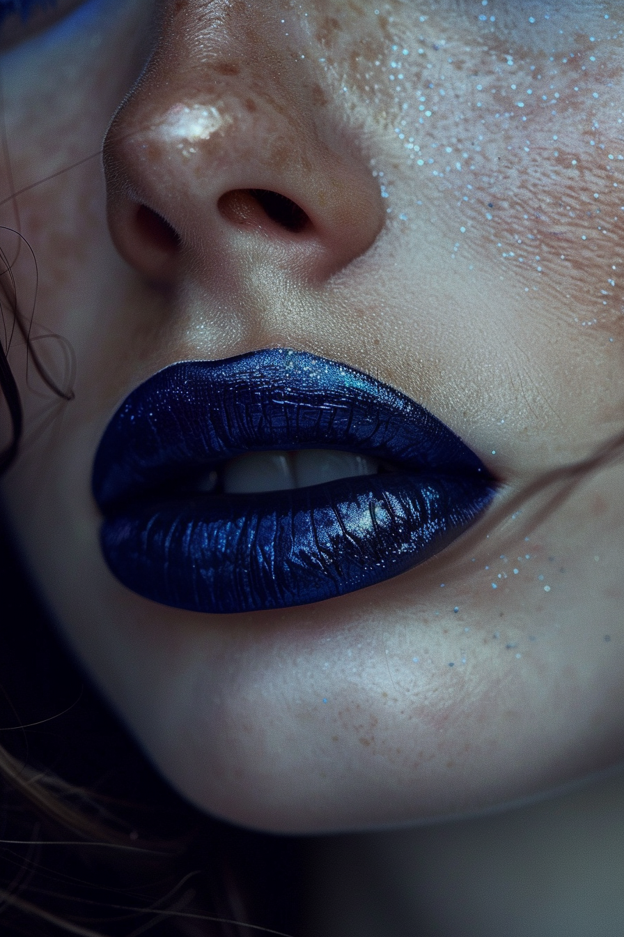 Blue Lipstick Ideas 19