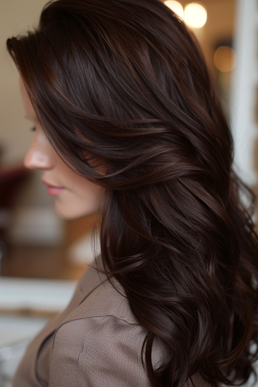 Chocolate Brown Hair Ideas 27