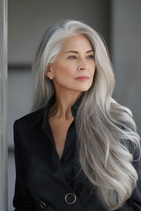 Long Hairstyle Ideas For Women Over 60 18