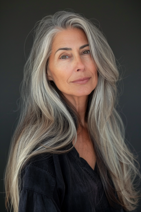 Long Hairstyle Ideas For Women Over 60 3