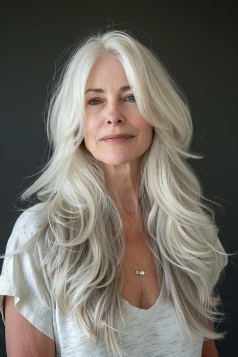 Long Hairstyle Ideas For Women Over 60 43