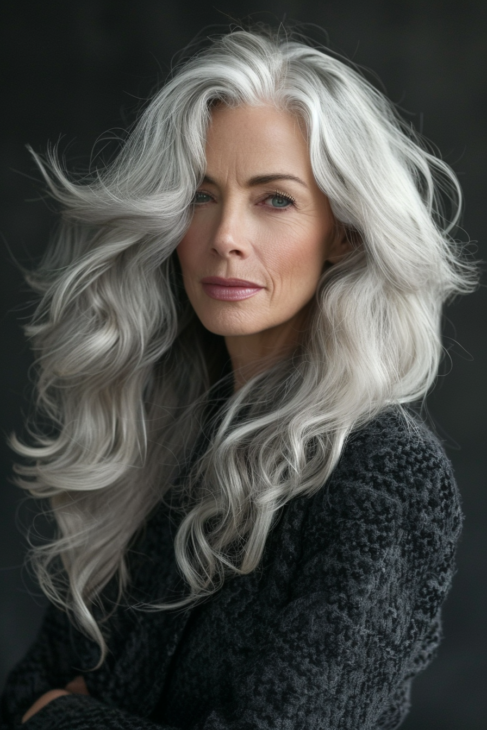 Long Hairstyle Ideas For Women Over 60 45
