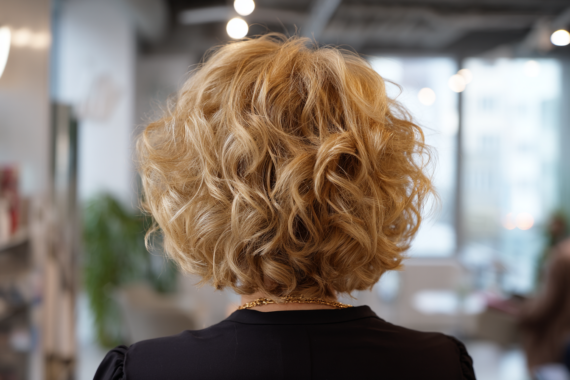 Blonde Curly Hairstyles for Women Over 60